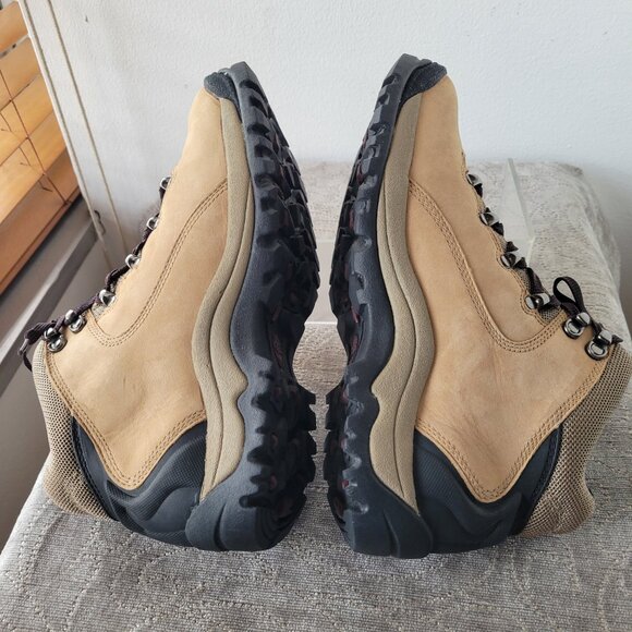 Timberland Boots Women’s Trail Hiking Ankle Bootie Beige Leather (Size 10M) - Picture 6 of 11